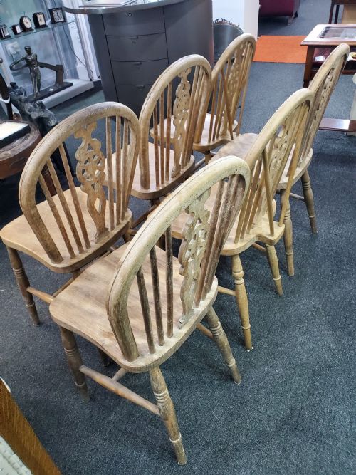 VICTORIAN FARMHOUSE KITCHEN CHAIRS X6 - ADDITIONAL PHOTO 5