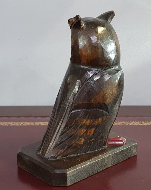PAIR OF ART DECO PERIOD OWL BOOKENDS C1930 - ADDITIONAL PHOTO 1