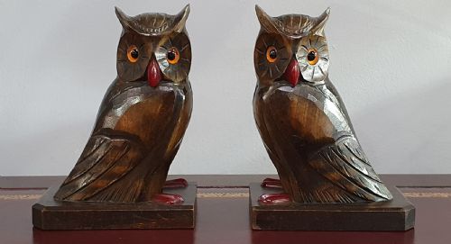 PAIR OF ART DECO PERIOD OWL BOOKENDS C1930 - ADDITIONAL PHOTO 4