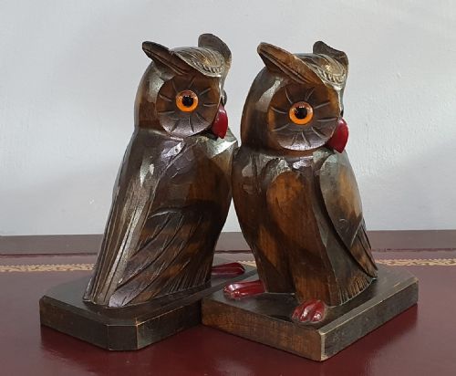 PAIR OF ART DECO PERIOD OWL BOOKENDS C1930 - ADDITIONAL PHOTO 5