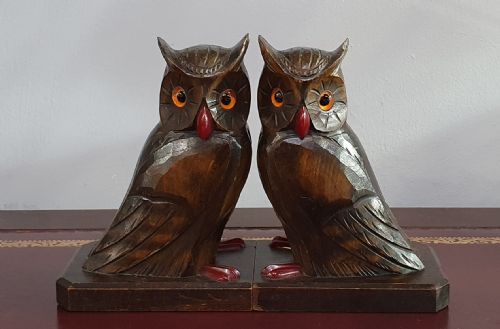PAIR OF ART DECO PERIOD OWL BOOKENDS C1930 - ADDITIONAL PHOTO 6