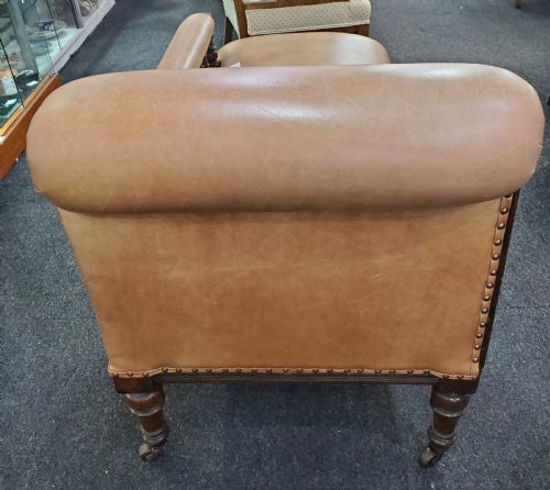 VICTORIAN LEATHER CHAISE LONGUE C1880 - ADDITIONAL PHOTO 2