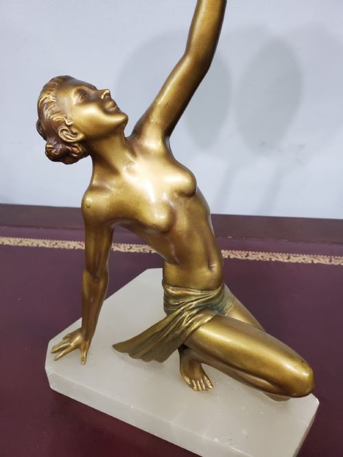 LORENZL ART DECO FEMALE DANCER C1920 - ADDITIONAL PHOTO 4