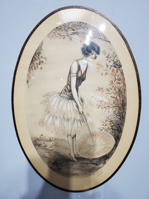 DEGOUY BELGIAN ART DECO ENGRAVING SPRING C1900 - ADDITIONAL PHOTO 3