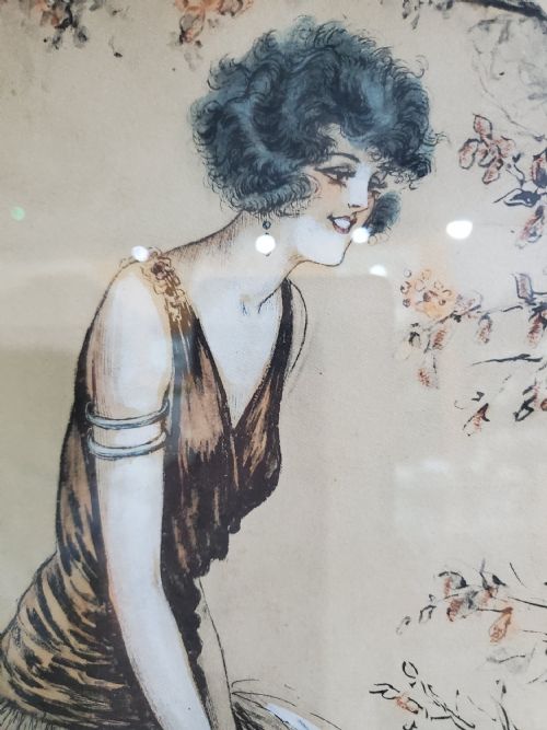 DEGOUY BELGIAN ART DECO ENGRAVING SPRING C1900 - ADDITIONAL PHOTO 5
