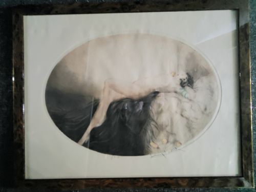 louis icart etching art deco nude 'eve' 1926 - CATEGORY: ANTIQUE ART - DATED 1920