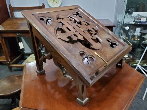 ROSEWOOD BIBLE STAND 19TH CENTURY - ADDITIONAL PHOTO 2