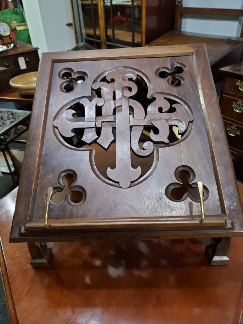 ROSEWOOD BIBLE STAND 19TH CENTURY - ADDITIONAL PHOTO 4
