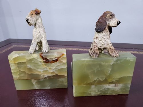 PAIR OF AUSTRIAN COLD PAINTED BRONZE DOGS C1920 - ADDITIONAL PHOTO 6