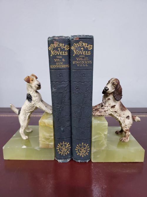 PAIR OF AUSTRIAN COLD PAINTED BRONZE DOGS C1920 - ADDITIONAL PHOTO 1