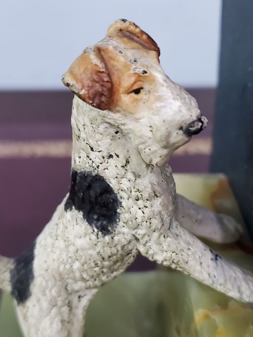 PAIR OF AUSTRIAN COLD PAINTED BRONZE DOGS C1920 - ADDITIONAL PHOTO 4