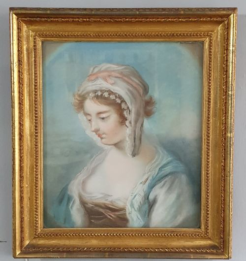 christie's catalogue dated 1848 portrait of a young woman pastels early 19th century - CATEGORY: ANTIQUE ART - DATED 19TH CENTURY
