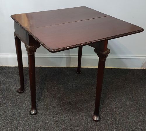 a george ii mahogany tea or card table folding rectangular top circa 1750 - CATEGORY: ANTIQUE TABLES - DATED 18TH CENTURY