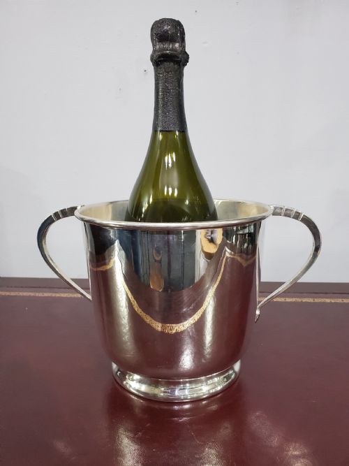 SILVER PLATED CHAMPAGNE COOLER C1910 - ADDITIONAL PHOTO 4