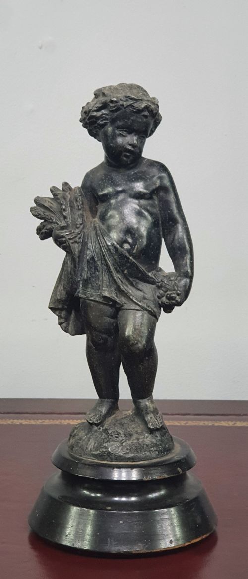 A PAIR OF VICTORIAN CAST METAL MANTEL FIGURES - ADDITIONAL PHOTO 7