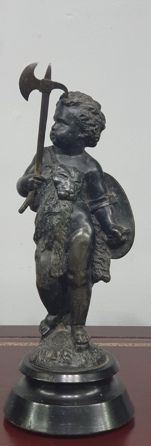 A PAIR OF VICTORIAN CAST METAL MANTEL FIGURES - ADDITIONAL PHOTO 10
