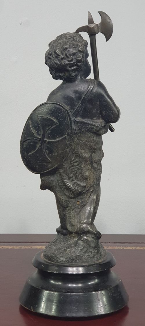 A PAIR OF VICTORIAN CAST METAL MANTEL FIGURES - ADDITIONAL PHOTO 13