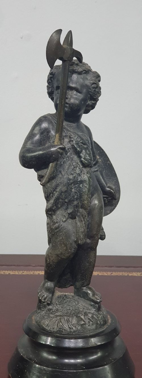 A PAIR OF VICTORIAN CAST METAL MANTEL FIGURES - ADDITIONAL PHOTO 14