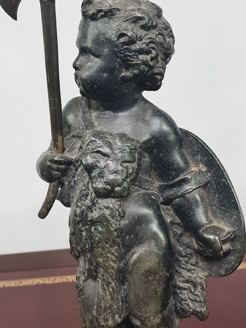A PAIR OF VICTORIAN CAST METAL MANTEL FIGURES - ADDITIONAL PHOTO 12