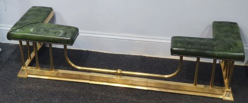 BRASS AND STEEL EXTENDING CLUB FENDER STUDDED LEATHER SEATS EARLY 20THC - ADDITIONAL PHOTO 9