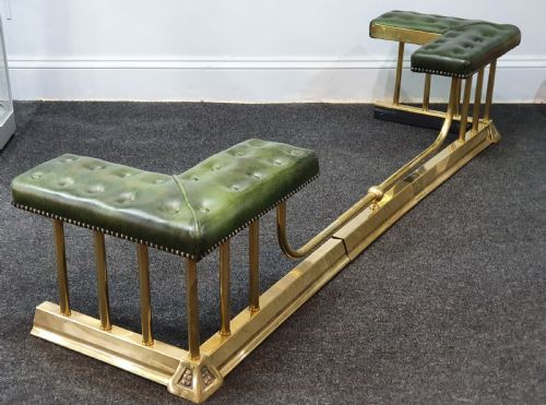 BRASS AND STEEL EXTENDING CLUB FENDER STUDDED LEATHER SEATS EARLY 20THC - ADDITIONAL PHOTO 11