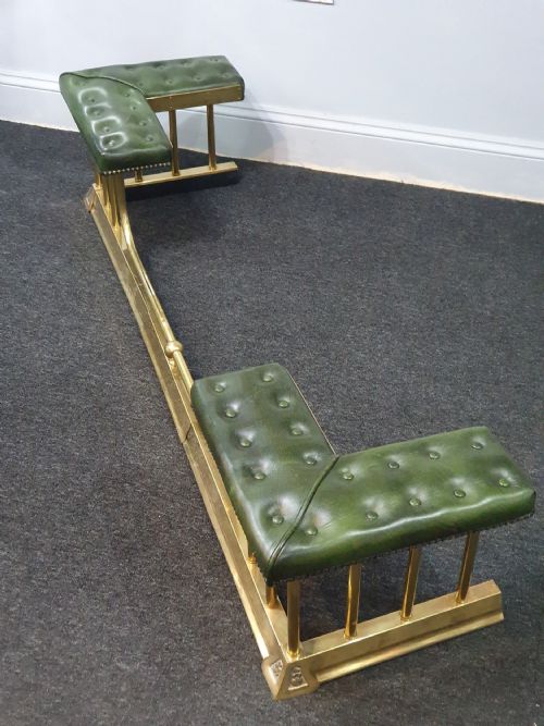 BRASS AND STEEL EXTENDING CLUB FENDER STUDDED LEATHER SEATS EARLY 20THC - ADDITIONAL PHOTO 5