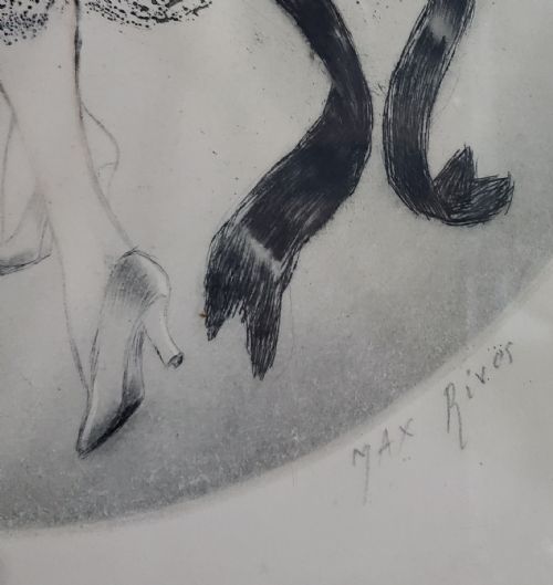 FRENCH ART DECO ENGRAVING OF YOUNG GIRL C1920S - ADDITIONAL PHOTO 1