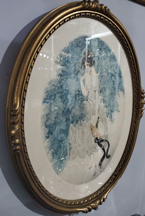 FRENCH ART DECO ENGRAVING OF YOUNG GIRL C1920S - ADDITIONAL PHOTO 3