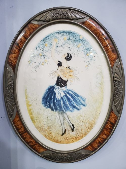 french art deco engraving c1920 - CATEGORY: ANTIQUE ART - DATED 1920
