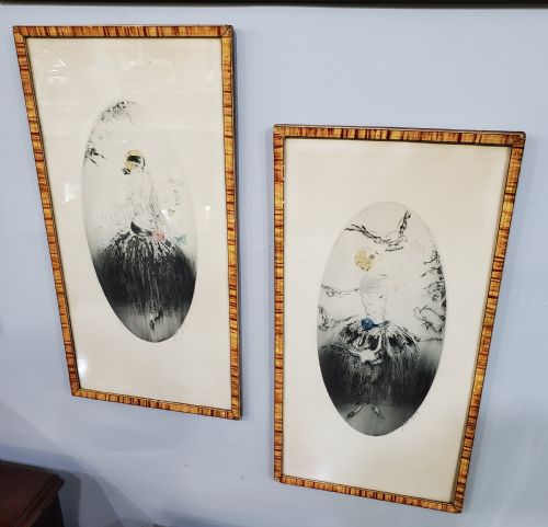 PAIR OF FRENCH ART DECO ENGRAVINGS C1920 - ADDITIONAL PHOTO 2