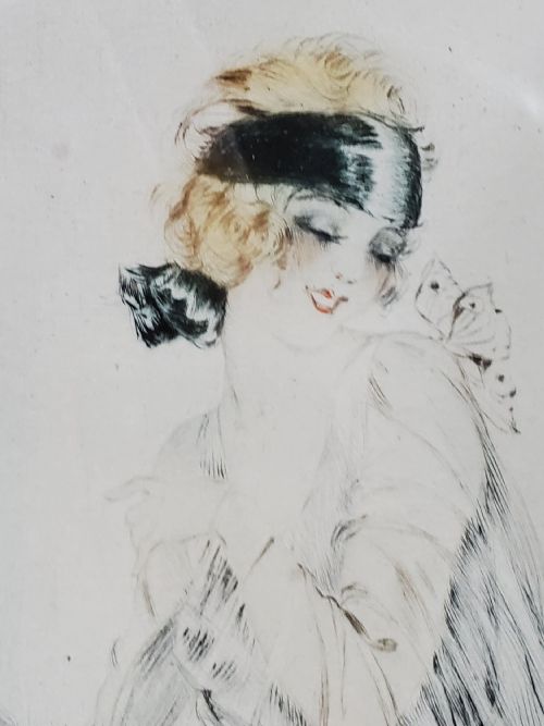 PAIR OF FRENCH ART DECO ENGRAVINGS C1920 - ADDITIONAL PHOTO 3