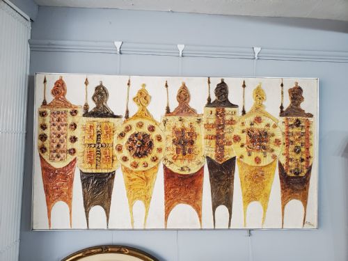 GEORGE SPENCE KNIGHTS 115CM CONTOURED OIL ON BOARD - ADDITIONAL PHOTO 2