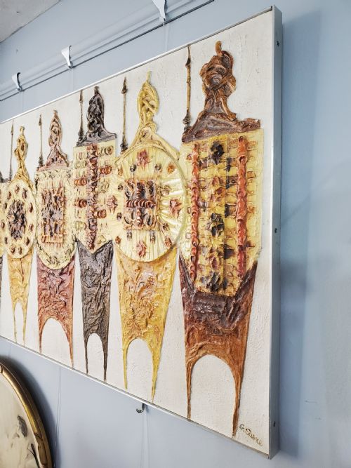 GEORGE SPENCE KNIGHTS 115CM CONTOURED OIL ON BOARD - ADDITIONAL PHOTO 4