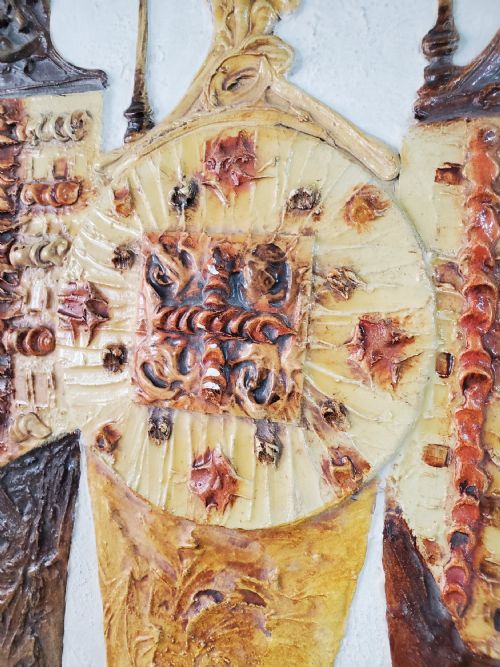 GEORGE SPENCE KNIGHTS 115CM CONTOURED OIL ON BOARD - ADDITIONAL PHOTO 5