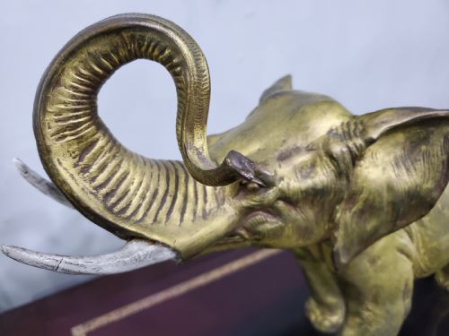 IRNE ROCHARD FRENCH ART DECO STROWLING ELEPHANTS C1920S - ADDITIONAL PHOTO 7