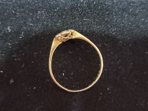 ART DECO DIAMOND PLATINUM 18CT DAISY RING SIZE O 12P C1920S - ADDITIONAL PHOTO 7