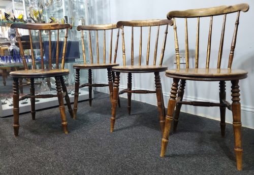 x4 swedish ibex style penny kitchen chairs c1880 - CATEGORY: ANTIQUE CHAIRS - DATED 1880