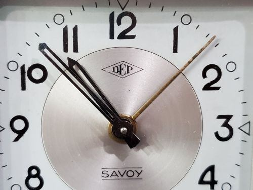 FRENCH ART DECO PEACH DEP 'SAVOY' ALARM CLOCK C1930S - ADDITIONAL PHOTO 2