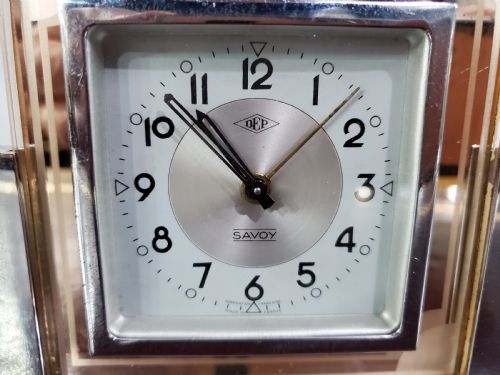 FRENCH ART DECO PEACH DEP 'SAVOY' ALARM CLOCK C1930S - ADDITIONAL PHOTO 3