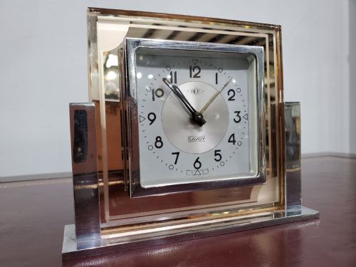 FRENCH ART DECO PEACH DEP 'SAVOY' ALARM CLOCK C1930S - ADDITIONAL PHOTO 6