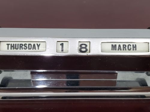 ART DECO CHROME PLATED PERPETUAL CALENDAR C1930 - ADDITIONAL PHOTO 4