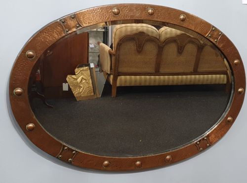ARTS CRAFTS HAMMERED COPPER MIRROR C1910 - ADDITIONAL PHOTO 2