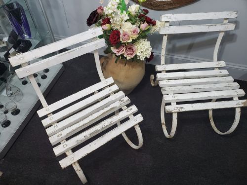 PAIR OF VICTORIAN CAST IRON GARDEN CHAIRS C1880 - ADDITIONAL PHOTO 2