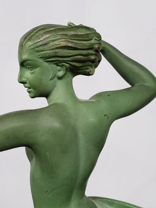DEMARCO LE VERRIER FRENCH ART DECO DIANA THE HUNTRESS C1930 - ADDITIONAL PHOTO 7