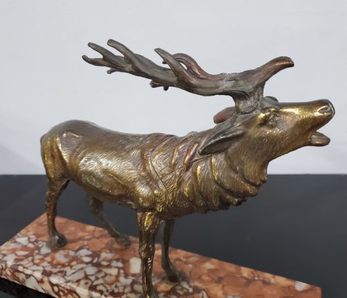 FRENCH ART DECO STAG C1930 - ADDITIONAL PHOTO 4