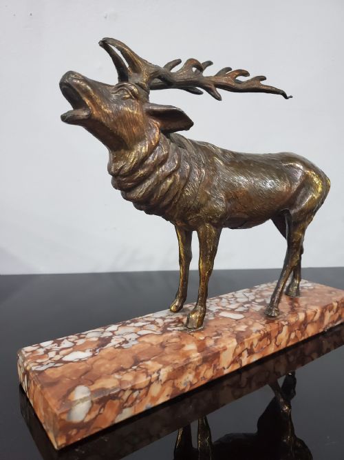 FRENCH ART DECO STAG C1930 - ADDITIONAL PHOTO 6