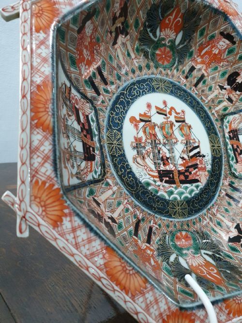 RARE EDO PERIOD OCTAGONAL IMARI DISH - ADDITIONAL PHOTO 7