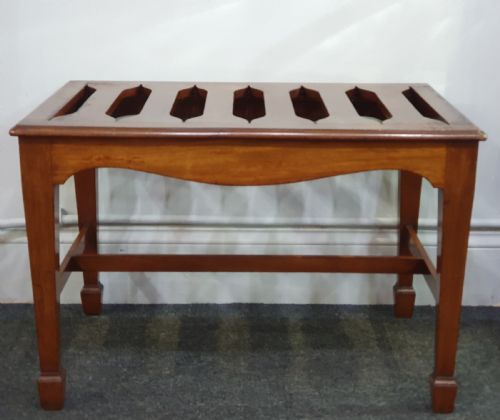 edwardian mahogany luggage stand c1910 - CATEGORY: ANTIQUE MISCELLANEOUS - DATED 1910