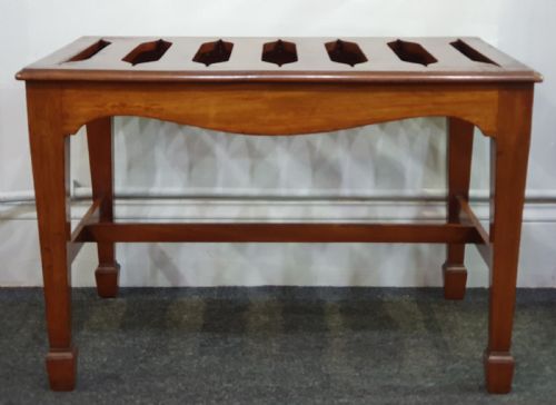 EDWARDIAN MAHOGANY LUGGAGE STAND C1910 - ADDITIONAL PHOTO 2
