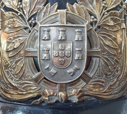 RARE WWI PERIOD PORTUGUESE NATIONAL GUARD PICKELHAUBE - ADDITIONAL PHOTO 6